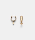 Roxanne First 14kt gold hoop earrings with diamonds