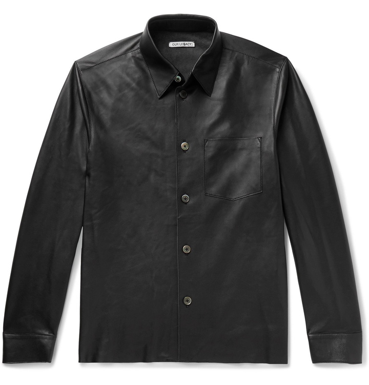 Photo: Our Legacy - Leather Shirt - Black