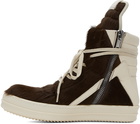 Rick Owens Brown Geobasket Sneakers