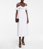 Giambattista Valli - Ruffle-trim cotton poplin midi dress