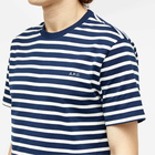 A.P.C. Men's Emilien Stripe T-Shirt in Dark Navy/White