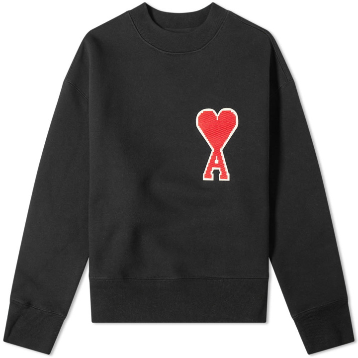 Photo: AMI Large Heart Patch Crew Sweat