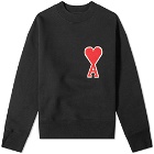 AMI Large Heart Patch Crew Sweat