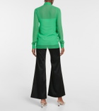 Costarellos Sloane tie-neck silk blouse