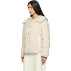 Moncler Beige Ciboulette Braided Trim Teddy Hooded Down Jacket