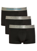 Calvin Klein Brushed Stretch-microfibre Trunks set of Three Black