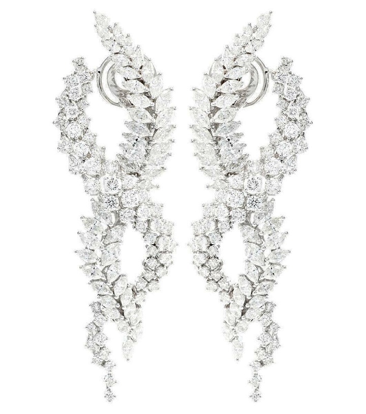 Photo: Yeprem Y-Conic 18kt white gold drop earrings with diamonds