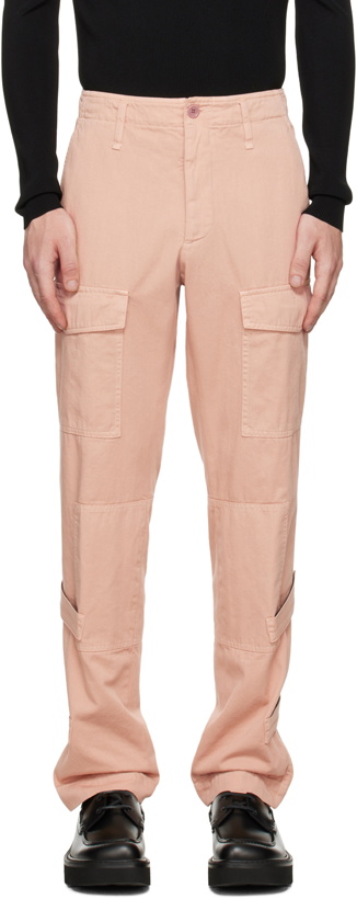 Photo: Dries Van Noten Pink Paneled Cargo Pants