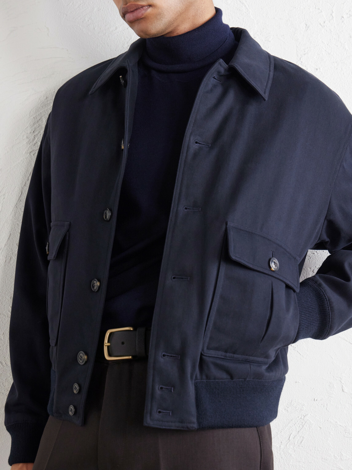Valstar - Colin Padded Cotton-Twill Bomber Jacket - Blue