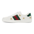 Gucci White Bee and Star New Ace Sneakers