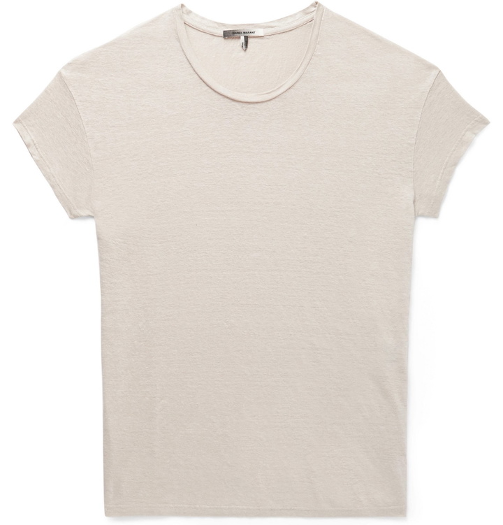 Photo: Isabel Marant - Karnaby Linen T-Shirt - Neutrals
