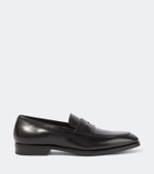Santoni Leather penny loafers