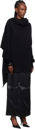 Ann Demeulemeester Black Nadine 3 Holes Turtleneck