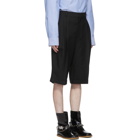 Loewe Black Wool Pleated Shorts