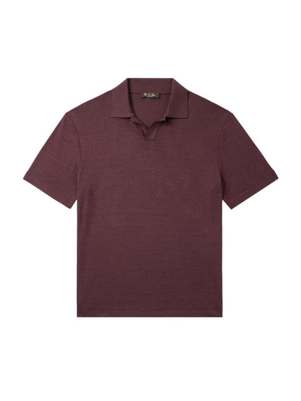 Photo: Loro Piana - Valpiana Silk and Cotton-Blend Polo Shirt - Brown