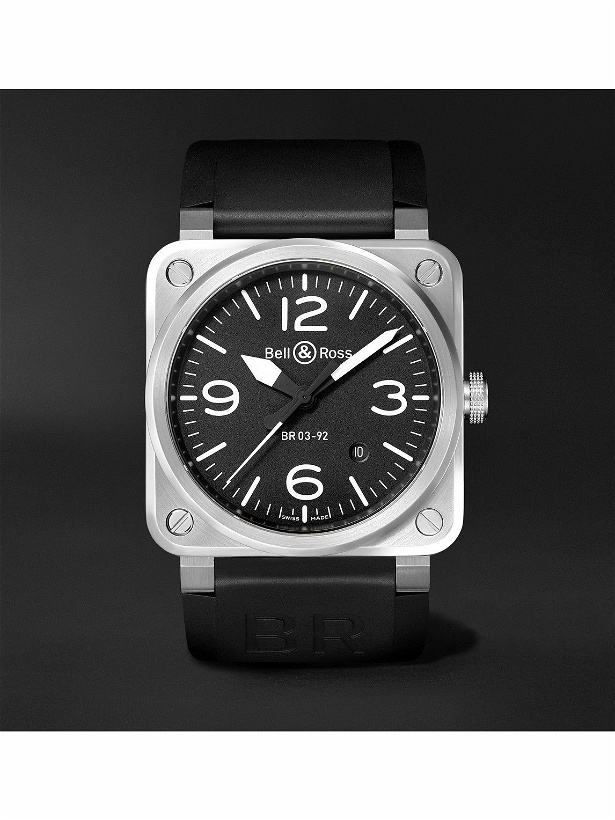 Photo: Bell & Ross - BR 03-92 Automatic 42mm Stainless Steel and Rubber Watch