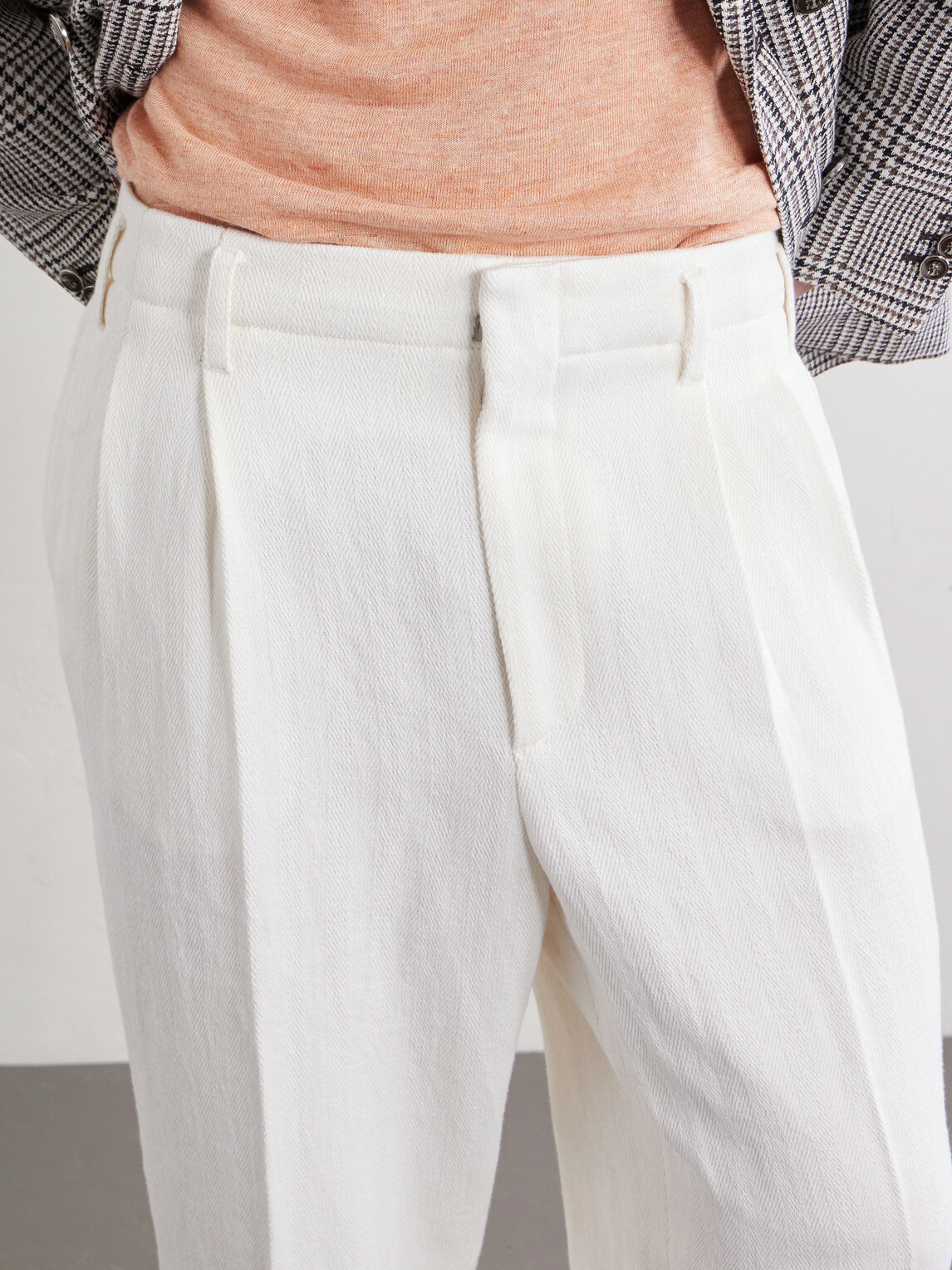 Brunello Cucinelli - Cotton and Linen-Blend Trousers - White