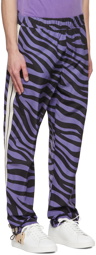 Palm Angels Black & Purple Aftersport Track Pants