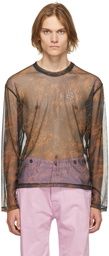 Carne Bollente Black & Brown Mesh Of Desire Long Sleeve T-Shirt