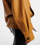 Saint Laurent Belted leather jacket