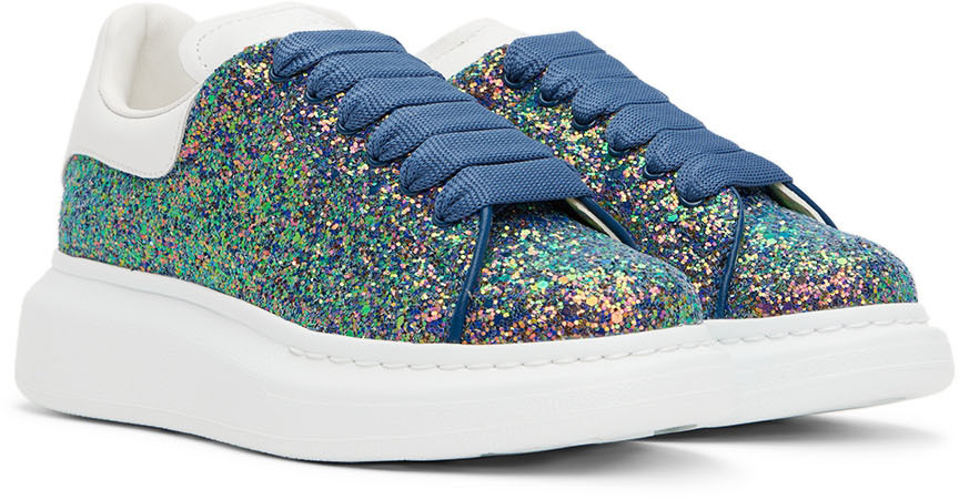 Alexander mcqueen multicolor shell glitter 2024 oversized sneakers