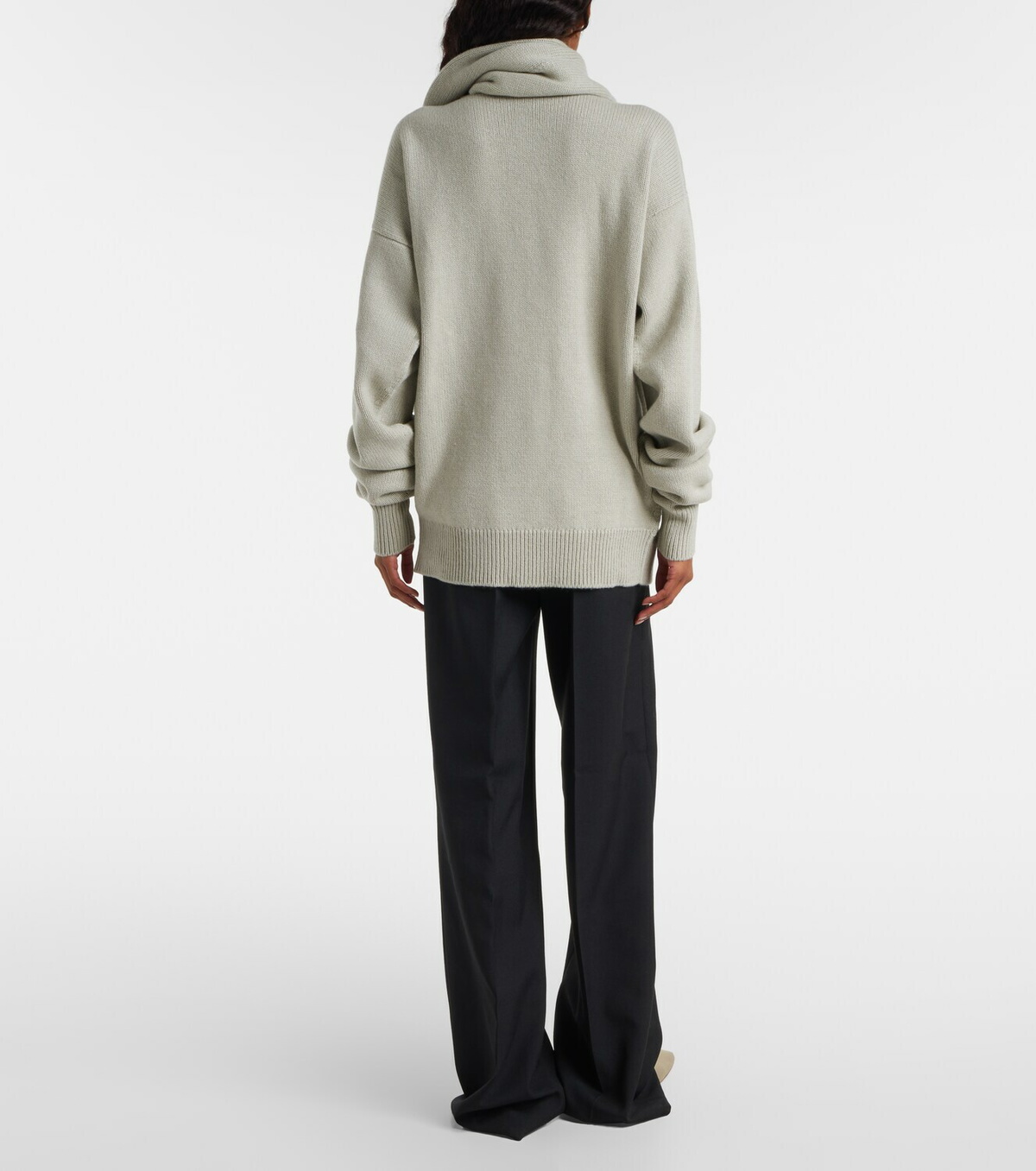 Calvin Klein Collection Scarf-detail cashmere sweater