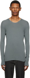 Label Under Construction Blue Ribbed Sweater