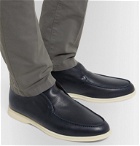 Loro Piana - Open Walk Full-Grain Leather Boots - Blue