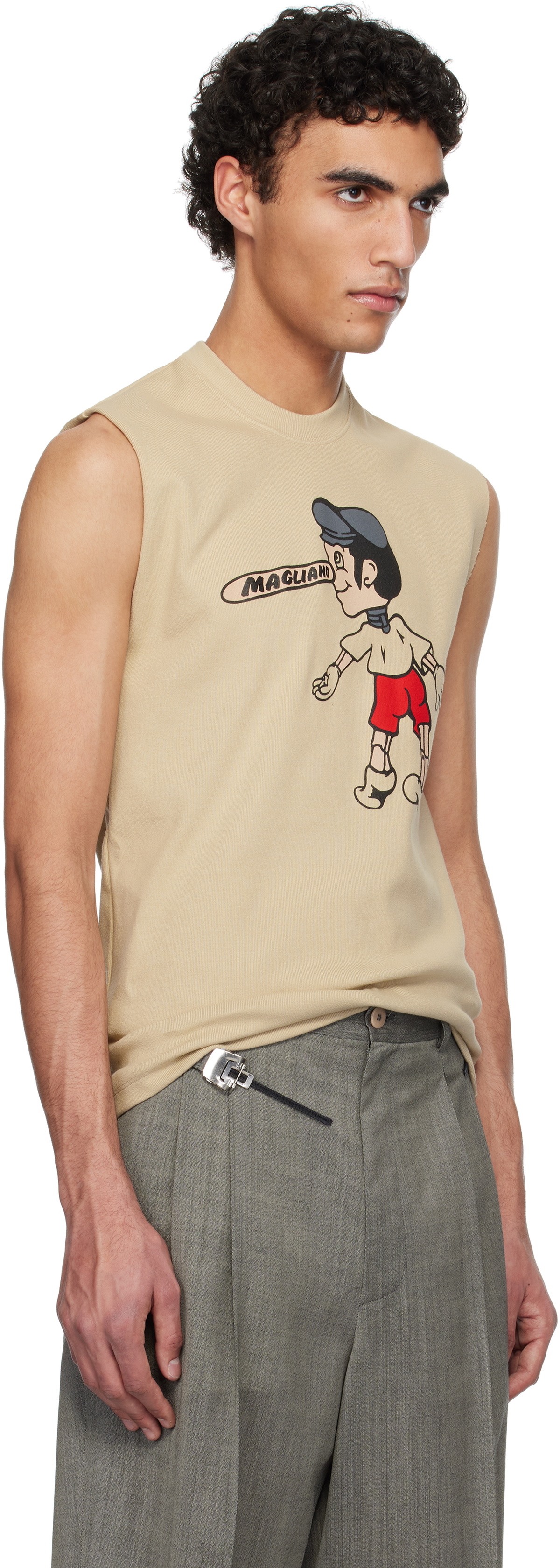 Magliano Beige Mascotte Tank Top Magliano