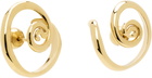 Panconesi Gold Vortice Huggie Earrings