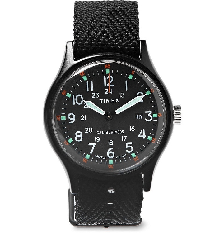 Photo: Timex - MK1 Aluminium and Nylon-Webbing Watch - Men - Black