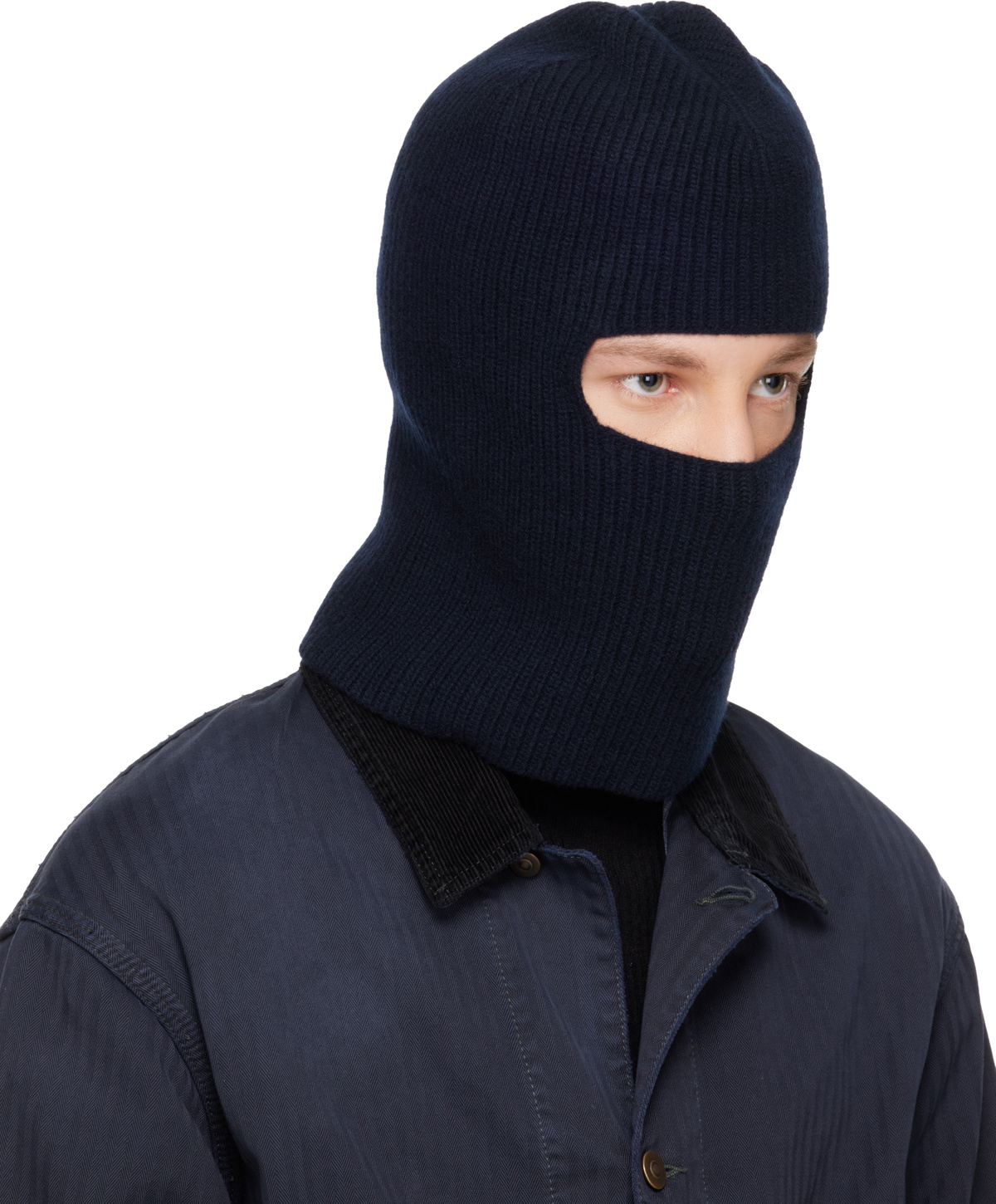 Maison Margiela Navy Virgin Wool Balaclava