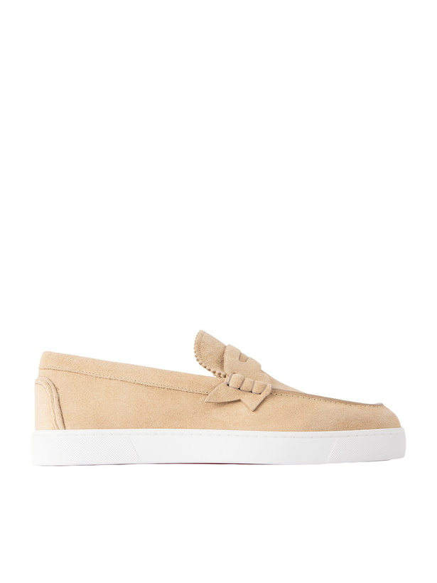 Photo: Christian Louboutin - Harold I Suede Loafers - Neutrals