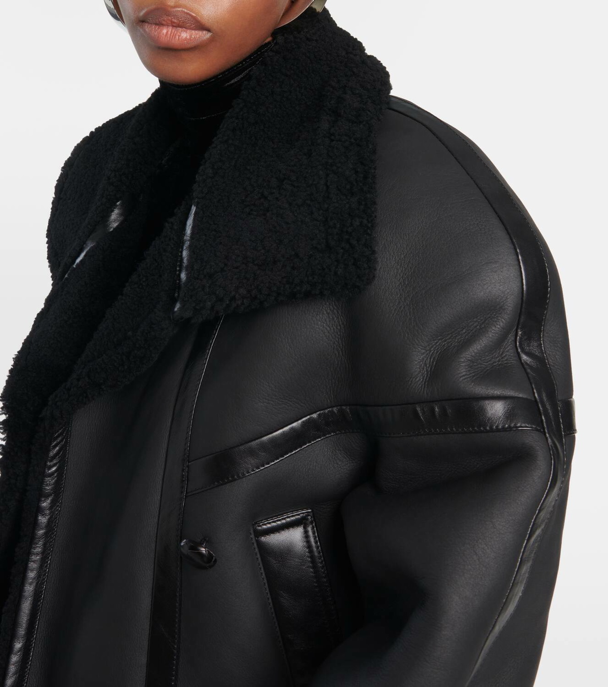 Saint Laurent Leather and shearling jacket Saint Laurent