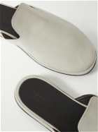 The Row - Roger Suede Slides - Neutrals