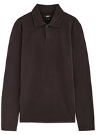 Paige Hammond Cotton-bend Jersey Polo Shirt Dark Brown