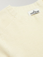 Stone Island - Logo-Appliquéd Wool-Blend Sweater - Neutrals