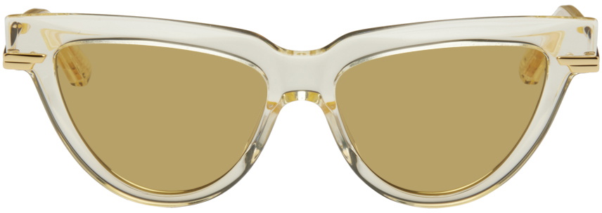 Bottega Veneta Yellow Cat-Eye Sunglasses Bottega Veneta display picture 1