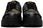 Versace Jeans Couture Black Signature Print Syrius Oxfords