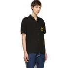 Double Rainbouu Black Palm Black Hawaiian Shirt