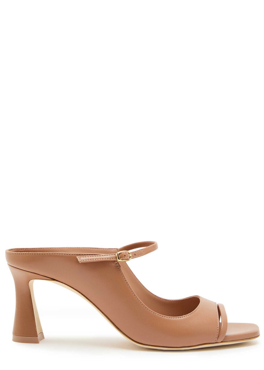Malone Souliers Rania 70 Leather Mules Beige