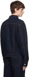Helmut Lang Indigo Spread Collar Denim Jacket