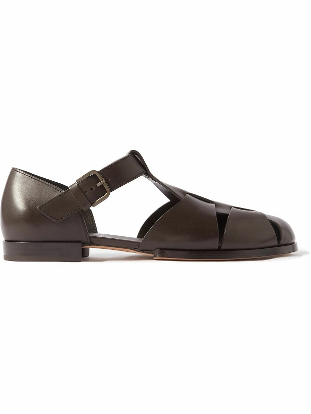 Photo: Tod's - Woven Leather Sandals - Brown