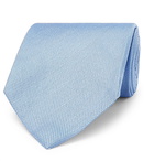 TOM FORD - 8cm Silk and Linen-Blend Jacquard Tie - Men - Blue