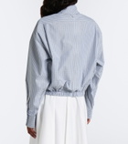 Prada Bow-detail checked cotton blouse