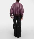 The Attico Anja leather bomber jacket