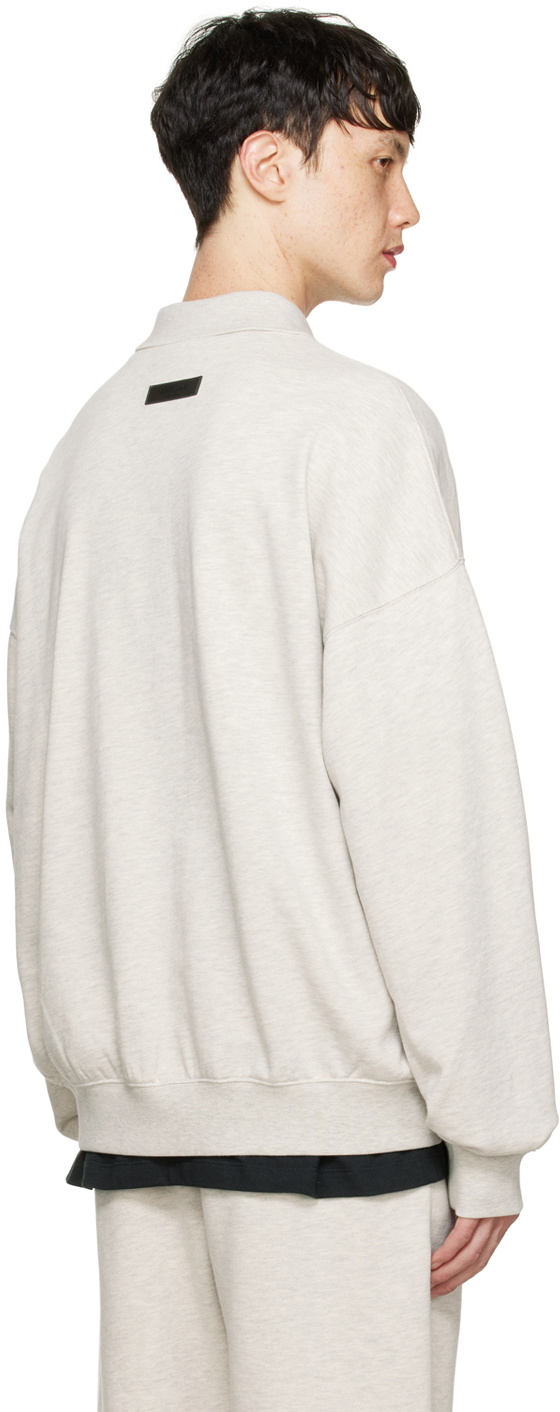 Essentials Off-White Long Sleeve Polo