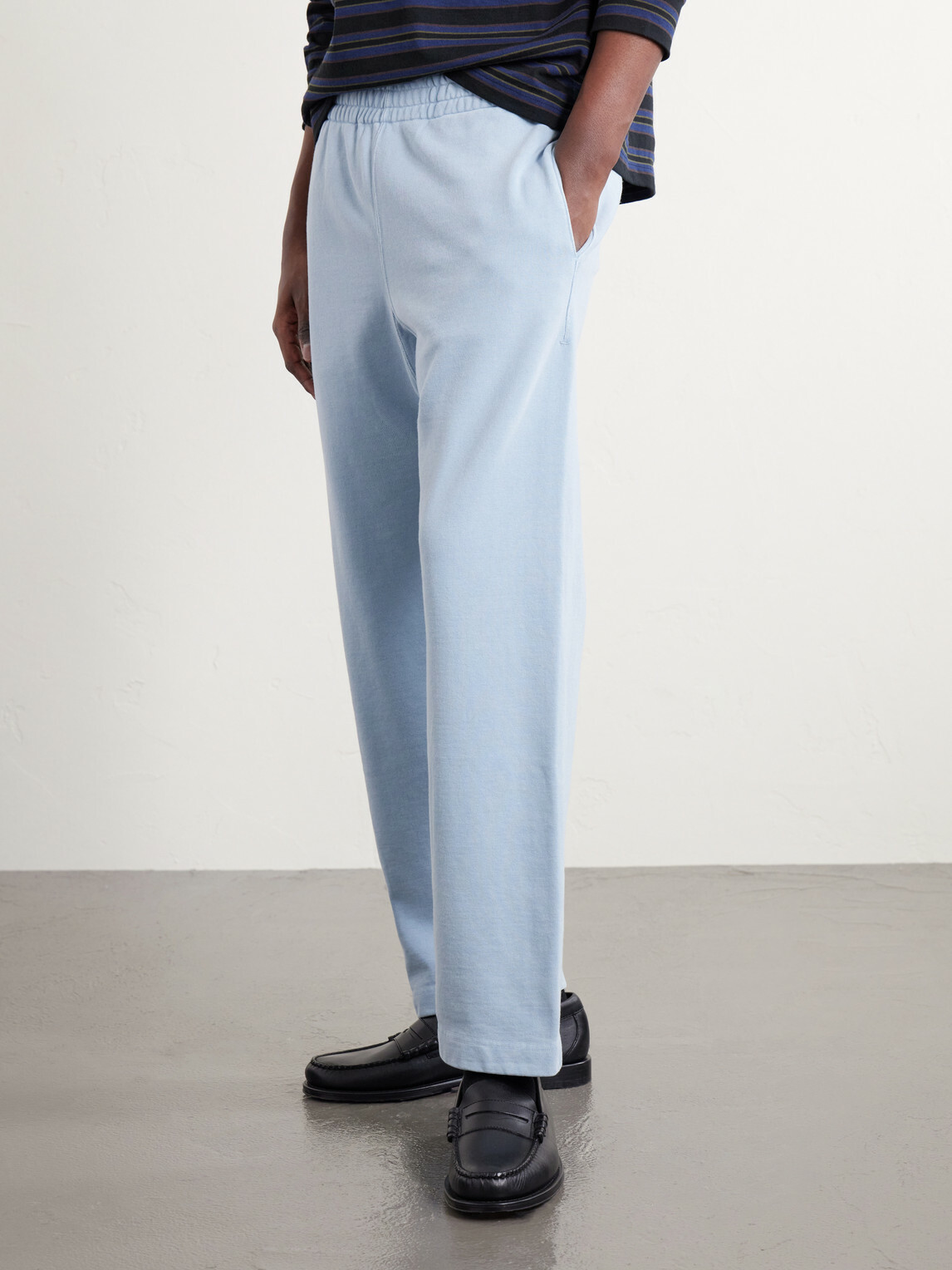 Remi Relief - Straight-Leg Cotton-Jersey Sweatpants - Blue