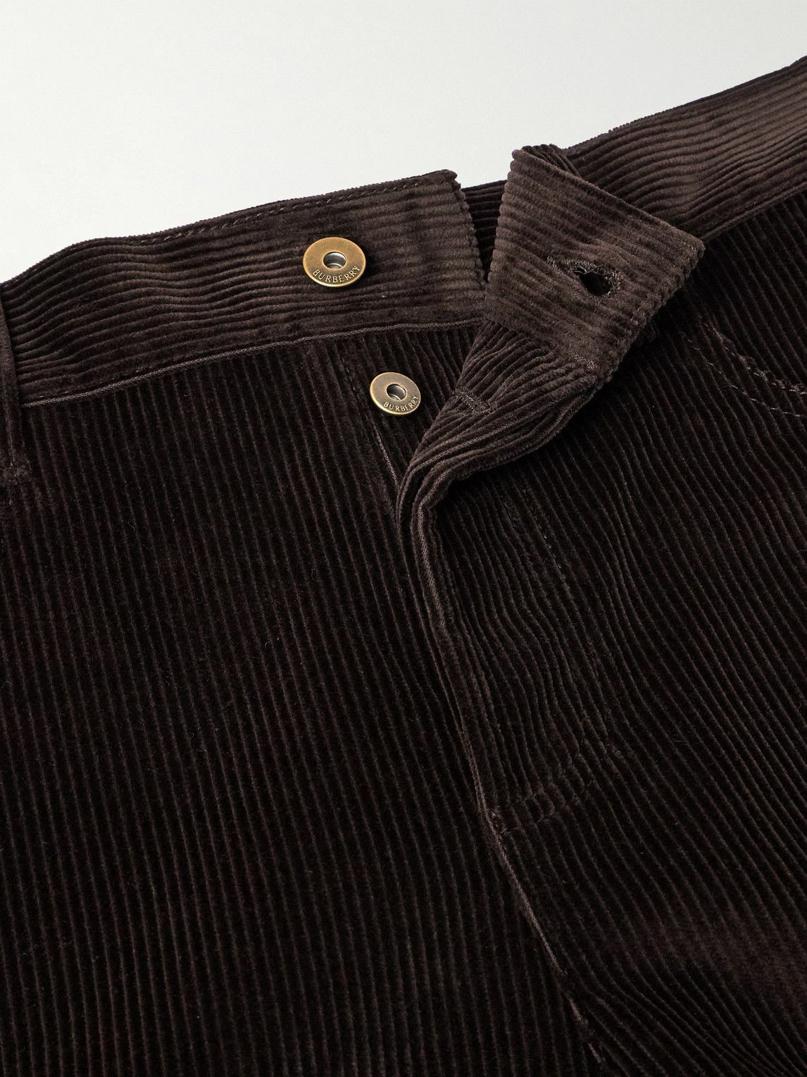 Burberry - Fred Straight-Leg Cotton-Corduroy Trousers - Brown