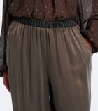 Jacques Wei Leather-trimmed balloon pants